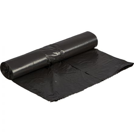 Мешки для мусора ПВД 50л 35мкм 25шт/рул черные 50х70см Комус