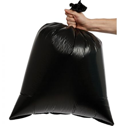 Мешки для мусора ПВД 50л 35мкм 25шт/рул черные 50х70см Комус