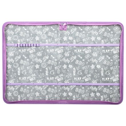 Папка на молнии BRAUBERG А4 с ручкой, с органайзером, 1 отделение, "Cheerful", 271448