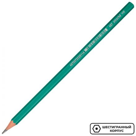 Карандаш чернографитный Attache Economy плаcтик, б/ластика, HB,зелен.корпус Карандаш чернографитный Attache Economy плаcтик, б/ластика, HB,зелен.корпус