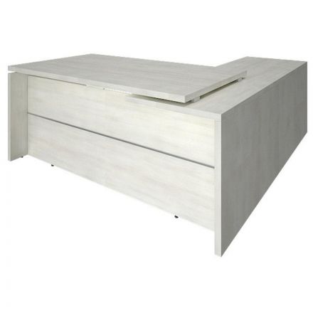 Стол с приставкой Yalta левый (снежная патина, 1800х2000х750 мм)