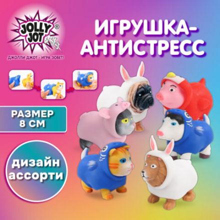 Игрушка-антистресс "Переодевашки ЗВЕРЯШКИ", 8х7 см, ассорти 6 видов, блистер, JOLLY JOT (ДЖОЛЛИ ДЖОТ), 665827