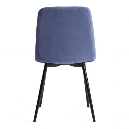Стул CHILLY MAX / 1 шт. в упаковке Велюр/металл , 45 х 54 х 90 см , серо-голубой/черный
