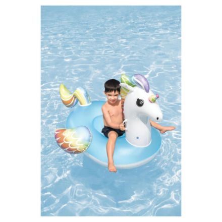 Надувная игрушка-наездник "Единорог" с ручками, 155x119 см, от 3 лет, до 45 кг, BESTWAY, 41114