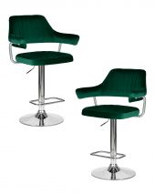 Набор 2 шт Стул барный DOBRIN CHARLY, зеленый велюр (MJ9-88)