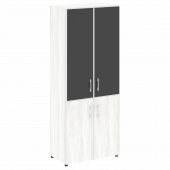 Yalta Шкаф LT.ST-1.2 R black Снежная патина/Стекло black 800*450*1987