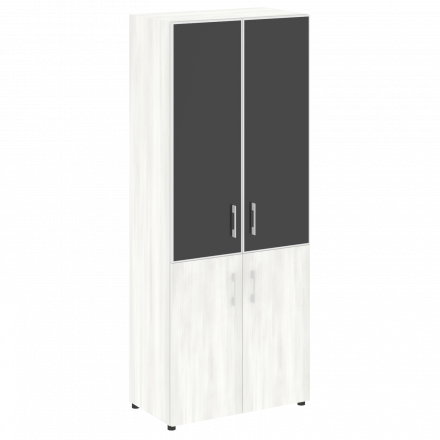 Yalta Шкаф LT.ST-1.2 R black Снежная патина/Стекло black 800*450*1987