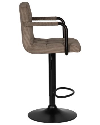 Набор 2 шт Стул барный DOBRIN KRUGER ARM BLACK, какао вельвет (LAR-E2041-05) Набор 2 шт Стул барный DOBRIN KRUGER ARM BLACK, какао вельвет (LAR-E2041-05)