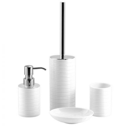 Стакан для ванной Trento белый, пластик