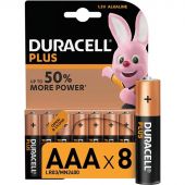 Батарейка DURACELL PLUS AAA BL8 (8шт/уп)
