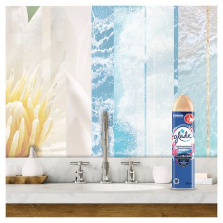 Освежитель воздуха аэрозольный 300 мл, GLADE "Лазурная волна и магнолия", 864950