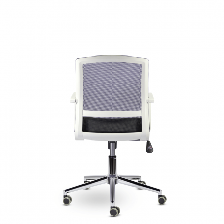 Кресло СН-503 Дэли белый хром Ср ТW-01/Е11-к/Е01-к (черный)