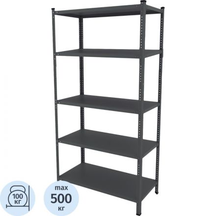 Стеллаж металлический Ульт_Everest-100-50/100/200-5-C (Разборный) RAL 7015 Стеллаж металлический Ульт_Everest-100-50/100/200-5-C (Разборный) RAL 7015