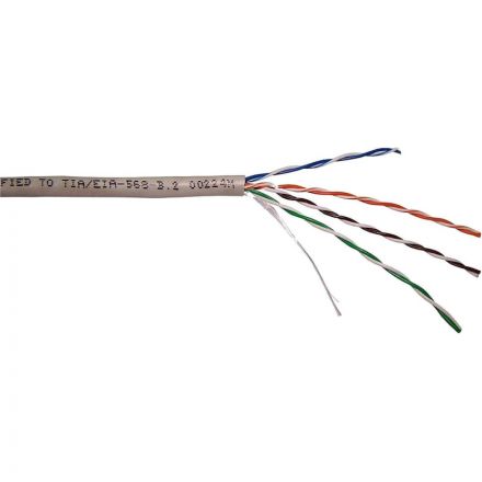 Кабель NewMax NM-UTP5E4PR-CCA 4 пары, Кат.5e, PVC, серый, 305 метров