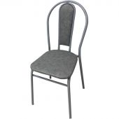 Стул металлический с мягкой спинкой титан-серый 4351