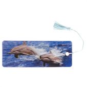 Закладка для книг с линейкой 3D-ОБЪЕМНАЯ BRAUBERG, "Дельфины", с декоративным шнурком, 128094