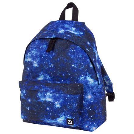 Рюкзак BRAUBERG СИТИ-ФОРМАТ универсальный, "Space", синий, 41х32х14 см, 229885