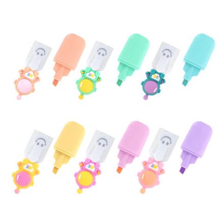 Набор текстовыделителей с топперами 6 ЦВЕТОВ ПАСТЕЛЬ, "КОСМО", линия 1-4 мм, FUNSTER (ФАНСТЕР), 152654