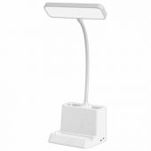 Настольная лампа светильник беспроводная SONNEN PT-302, органайзер, USB, LED, 3 Вт, 3 режима, 238783