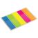 Закладки клейкие неоновые STAFF, 45х12 мм, 100 штук (5 цветов х 20 листов), на пластиковом основании, 129355