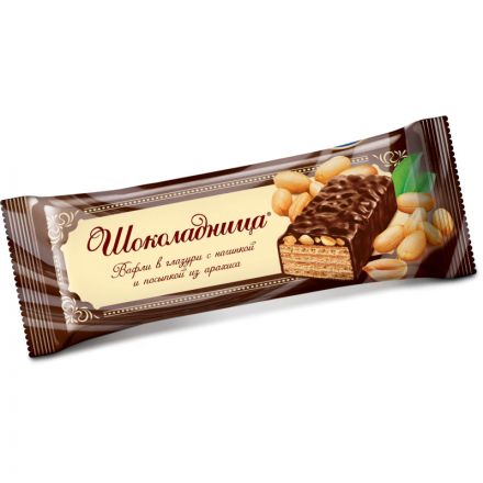 Вафли Коломенское Шоколадница глазированные, шоубокс, 40штx30г/уп