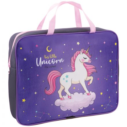 Папка с ручками А4 ArtSpace "Unicorn", полиэстер, на молнии, 70мм Папка с ручками А4 ArtSpace "Unicorn", полиэстер, на молнии, 70мм