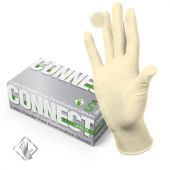 Перчатки смотровые латексные 50 пар (100 штук), CONNECT, размер 6-7, S (малый)