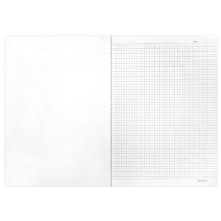 Тетрадь А4 96 л. BRAUBERG, на сшивке с корешком, клетка, обложка картон, "Classic", 405283