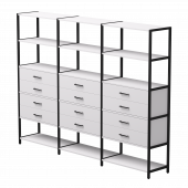 Набор стеллажных систем №10 Everprof EVO 2440x385x1840 Белый/Черный