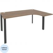Стол ONIX-П правый П на металлокаркасе O.MP-SA-4R аризона дуб/антрацит Стол ONIX-П правый П на металлокаркасе O.MP-SA-4R аризона дуб/антрацит