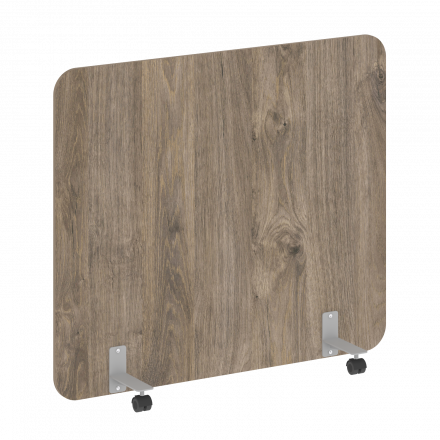 R-line Перегородка на металлических опорах, на роликах DP.R-140-120 Тиквуд тёмный/Серый металл 1400*18*1200