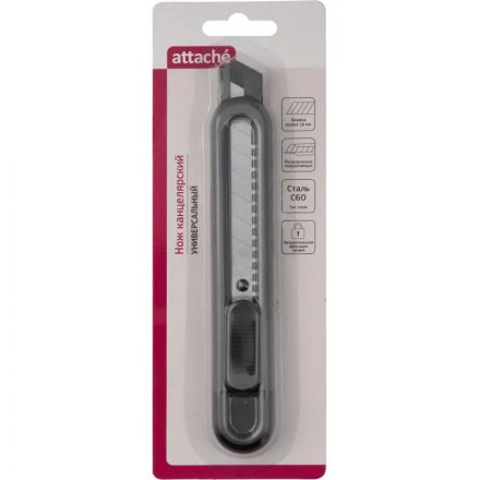 Нож универсальный Attache 18 мм пластиковый мет направл. чёрн. авто