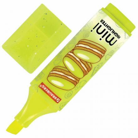 Набор текстовыделителей мини с принтами, 12 ЦВЕТОВ, BRAUBERG, 6 неоновых цветов + 6 пастельных цветов, линия 1-5 мм, 152537