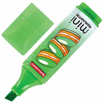 Набор текстовыделителей мини с принтами, 12 ЦВЕТОВ, BRAUBERG, 6 неоновых цветов + 6 пастельных цветов, линия 1-5 мм, 152537