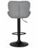 Стул барный DOBRIN BARNY BLACK, серый велюр (MJ9-75)
