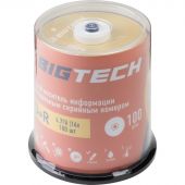 Носители информации Bigtech YDVDRB007 DVD+R 4,7Гб/16х/100шт/уп cake box