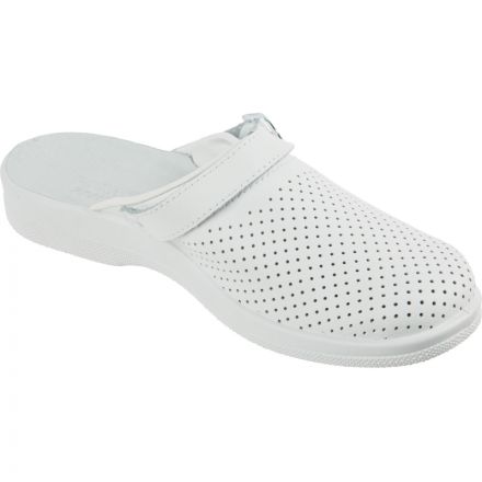 Сабо Ионел мужские из натуральной кожи белые (размер 41)