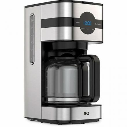 Кофеварка капельная BQ (БИ-КЬЮ) CM2002, 900 Вт, объем 1,5 л, поддержание температуры, серебристая, 86198275