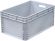 Ящик п/э 600х400х280 сплошной, усиленное дно, цв. серый Ящик п/э 600х400х280 сплошной, усиленное дно, цв. серый