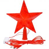 Верхушка на елку Звезда красная 10 красных led, 15x15 см, 220 v /20 55097