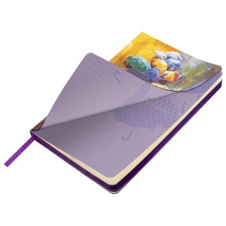 Ежедневник недатированный А5 (138х213 мм), BRAUBERG VISTA, под кожу, гибкий, 136 л., "Watercolour rain", 112005