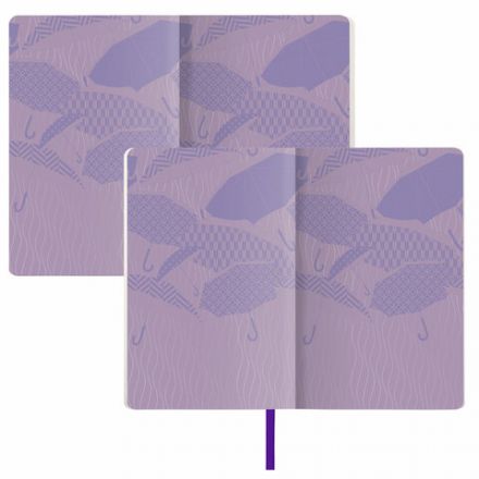 Ежедневник недатированный А5 (138х213 мм), BRAUBERG VISTA, под кожу, гибкий, 136 л., "Watercolour rain", 112005