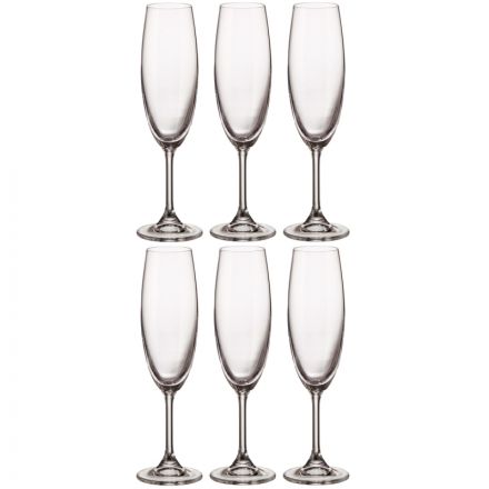 Набор бокалов для шампанского SYLVIA, 220 мл 6 шт