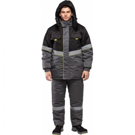 Костюм рабочий зимний з43-КПК сер/черн р.44-46/182-188