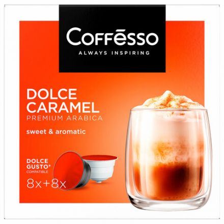 Кофе в капсулах COFFESSO "Dolce Caramel" для кофемашин Dolce Gusto, 8 порций, 102155