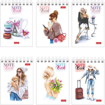 Блокнот МАЛЫЙ ФОРМАТ (75х105 мм) А7, 60 л., гребень, картон, клетка, HATBER "Happy time", 60Б7В1гр Блокнот МАЛЫЙ ФОРМАТ (75х105 мм) А7, 60 л., гребень, картон, клетка, HATBER "Happy time", 60Б7В1гр