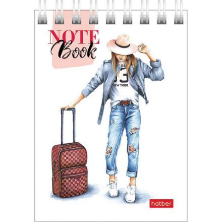 Блокнот МАЛЫЙ ФОРМАТ (75х105 мм) А7, 60 л., гребень, картон, клетка, HATBER "Happy time", 60Б7В1гр Блокнот МАЛЫЙ ФОРМАТ (75х105 мм) А7, 60 л., гребень, картон, клетка, HATBER "Happy time", 60Б7В1гр