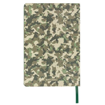 Блокнот А5 (143x210 мм), BRAUBERG VISTA "Military", под кожу, гибкий, 80 л., 112085