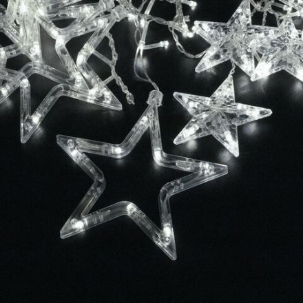 Электрогирлянда-занавес комнатная "Звезды" 3х0,5 м, 108 LED, холодный белый, 220 V, ЗОЛОТАЯ СКАЗКА, 591355