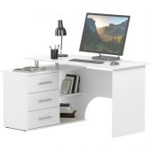 Стол компьютерный Сокол КСТ-09  Левый Белый